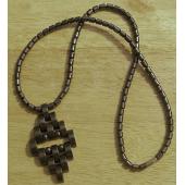 Hematitie Teeth Pendant Chunky Statement Bib Short Necklace